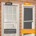 No Drill L-Shaped Vinyl Cordless Mini Blinds,White,37.5" Wx 64" H