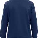 TACVASEN Men's Quarter Zip Pullover Sweatshirts Lightweight Fleece Lined Thermal Sweatshirts 1/4 Zip Golf Sweaters (Blue, M)