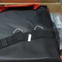 55" Trampoline for Kids with Enclosure, 440lbs Capacity Indoor & Outdoor Toddler Trampoline with Adjustable Gymnastics Bar & Toys, for Boys & Girls (Red)