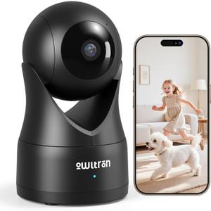 owltron Indoor Security Camera 2K, 3602.4G WiFi Cameras for Home Security for Baby/Pet/Elder/Nanny with Night Vision, Motion Detection & App Control, Baby Monitor Works with Alexa & Google Assistant (Black)