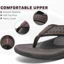 Flip Flop Thong Athletic Summer Sport Sandals with Arch Support Outdoor Summer Beach (7, Brown)