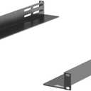 Tecmojo Universal 1U Rack Mount Rail,4-Post Fully Server Rack Shelf Rail with 20.9"-32" Adjustable Depth, Fit for Non-Rack Mountable Server/Networking/AV/IT Equipment