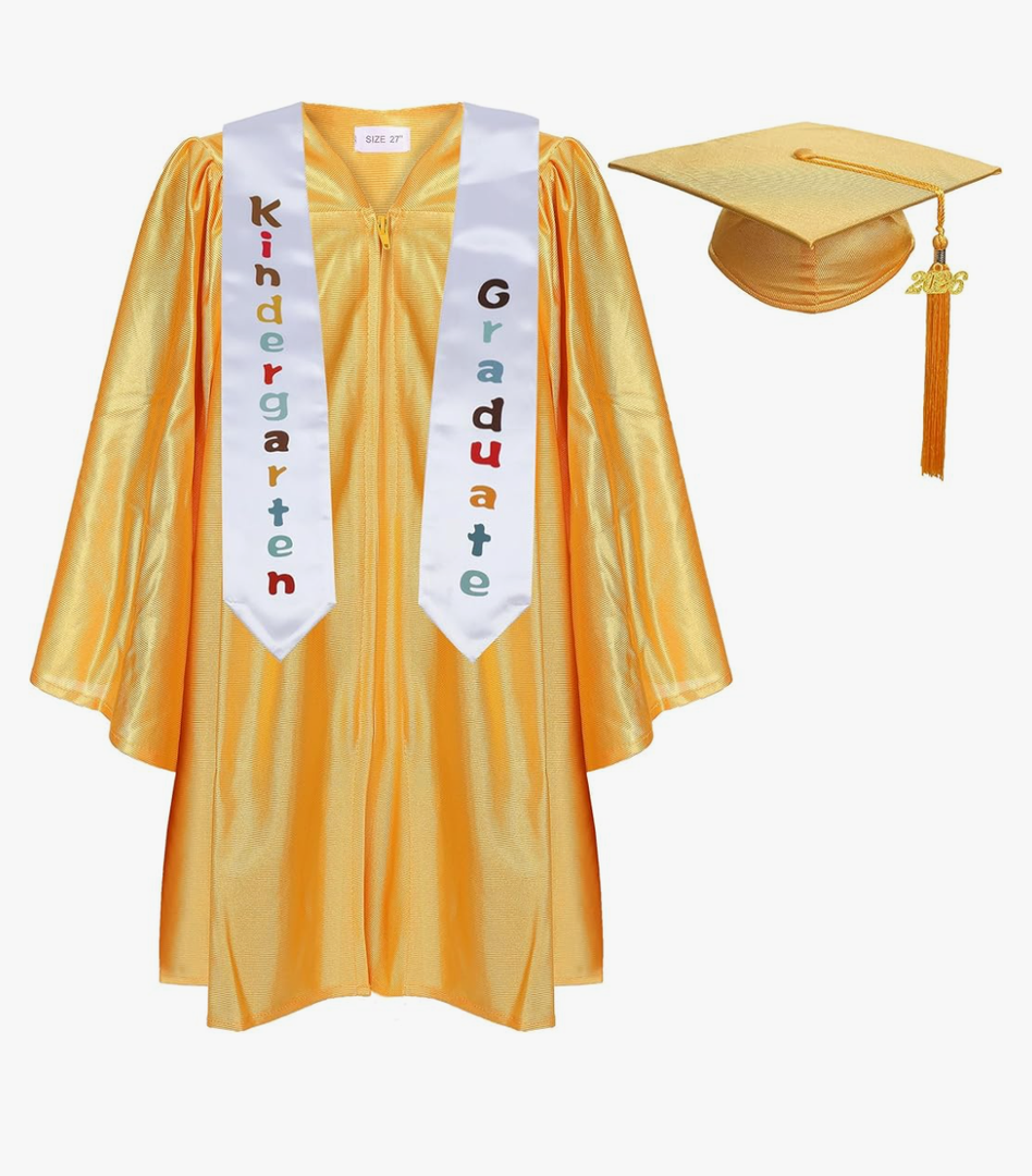 Newrara Kindergarten Graduation Cap and Gown Stole Package for Kids Size:27"