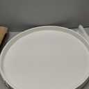 Round Ottoman Tray 25 inch White for Coffee Table Extra Large, White