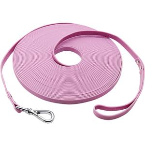 Long Dog Leash Waterproof Recall Training Lead Outdoor Long Line Great for Training, Beach, Play, Camping, or Backyard (10ft, lavender)