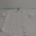 Kallspin Men's Linen Blend Button Down Shirt Short Sleeve Casual Lightweight Summer Beach Vacation Shirt M