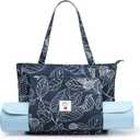 WLLWOO WLLWOO Yoga Bags for Women with Yoga Mats Bags Carrier Carryall Canvas Tote for Pilates Shoulder for Travel Office Beach Workout (Leaf)