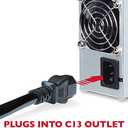 NEMA 6-15P to C13 Power Cord - 3ft, 250V 14AWG 15A Heavy Duty Cable for Bitmain Antminer, U/L Certified