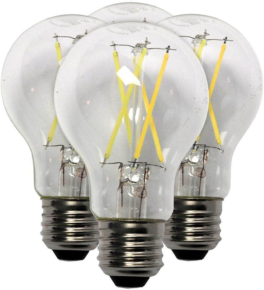 SYLVANIA 49827 - LED8A19DIMCL95013YTLRP4 16/CS 4/SKU Victorian Style Antique Filament LED Light Bulb4 (One Size)