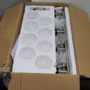 8-Light Brushed Nickel Vanity Lights, Modern Bathroom Light Fixtures with Clear Glass Shade, Wall Lamps for Mirror Kitchen Hallway Cabinet Living Room Sconces Lights - E26