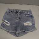 Floerns Women's Low Waist Denim Mini Shorts Flap Pocket Stretchy Y2k Booty Jean Shorts (32) S