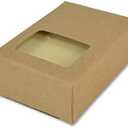 Rectangle Window Soap Boxes – Kraft Recyclable Packaging for Handmade Soap, Elegant Artisan Packaging for Weddings, Boutiques, Craft Fairs – Made in USA – 2 3/4" x 3 13/16" x 1 3/16" - 50 Pack