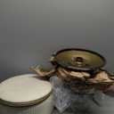 Adjustable Vanity Stool with Storage, 360 Swivel Makeup Stool Chair Small Velvet Round Ottoman with Gold Base for Bedroom (Beige)