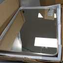 24x36 Inch LED Bathroom Mirror with Lights,Silver Metal Framed Brushed Lighted Vanity Mirror,Antifog Stepless Dimmable,Wall Mounted(Horizontal/Vertical)