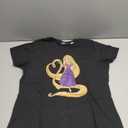 Disney Princess Rapunzel Heart and Pascal T-Shirt Large Black