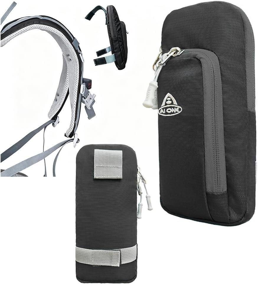 Backpack Strap Pouch,Backpack Accessories Shoulder Pouch,Smartphone Strap Pack, Back Pack Strap Pocket Attachment Bag for Hikers, Lightweight Phone Holder Pack for Sports Hiking Camping