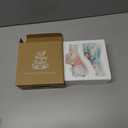 Hodao Easter Bunny Figurines Set of 2-6.5" Resin Magician Rabbit Decor Pulling Egg from Magic Hat & Holding Carrot, Whimsical Spring Tabletop Centerpiece for Home Mantel Shelf