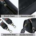 Yonami Genuine Leather Crossbody Bags for Women - Crossbody Bags for Women Trendy - leather Small Purses for Women (Black-2)