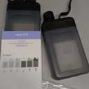 Honeydak 2 Pcs Flat Water Bottle 13oz Plastic Flask for Liquor Slim Square Bottles Portable Travel Mug Pocket Flask for Outdoor Sports (Black)