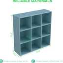 9-Cube Storage Shelf Bookcase, Light Blue