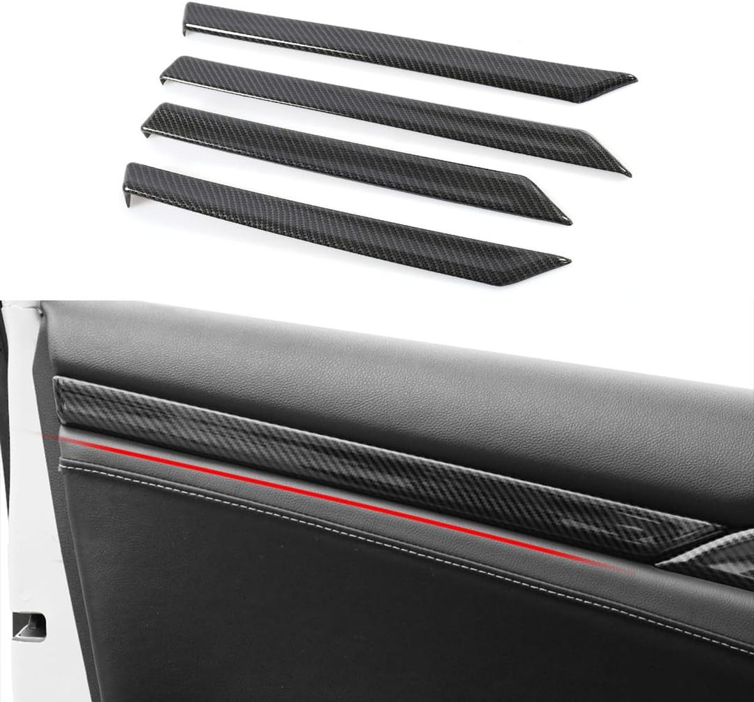 YINGTUU for Honda Civic Accessories 10th Gen 2016 2017 2018 2019 2020 2021 Car Interior Door Panel Trim Strip Protection Decals Not Fit Coupe Carbon Fiber Pattern
