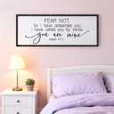 Comurdyo Scripture Wall Decor 32"×12" Isaiah 43:1 Christian Large Vintage Catholic Prayer Bible Verse Sign Living Room Family Simple Horizontal Wall Hanging (Black)