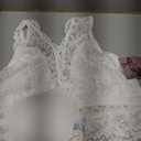 Smart & Sexy Women's Lace Deep V Wireless Bralette Comfortable & Stylish, (Medium, White - 1 Pack)