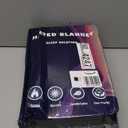 MAXEVE Heated Electric Blanket, 50"x60" Faux Fur Fast Heating Throw Blankets with 8 Heating Levels & 8 Hours Auto Off with Over-Heat Protection & ETL Certified, Plaid Red