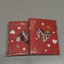 New Home Ornament Red Wooden Housewarming Gift for Couples, Friends & New Homeowners New Home New Beginning Wooden Home Decor, Pack of 2