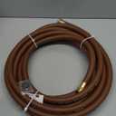 Guitrees Garden Hose 25FT x 5/8", Heavy Duty Rubber Hose, Water Hose with Five Layered Braiding, Male to Female Fittings, 1000PSI Burst, 300PSI Working (Brown)