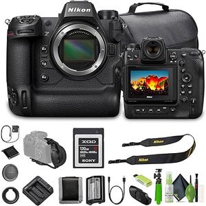 Nikon Z9 Flagship Professional Full-Frame Stills/Video FX-Format Mirrorless Camera + Memory Card Wallet + 120GB G XQD Memory Card + Card Reader + 3 Piece Filter Kit + Flex Tripod + More
