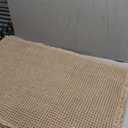 1 Pieces Bathroom Rugs Set, Washable Waffle Bath Mats Super Absorbent Shower Mats, Quick Dry Boho Bath Mat Bath Rugs with Tassels for Bathroom Floor(68"X22", Brown)