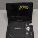 9.5" Portable DVD Player for Kids and Car with 7.5" Swivel Screen, 4-6 Hour Working Time, Car DVD Player with Dual Speakers, Remote Control, Support Sync TV, Region Free USB/SD/AV- Black