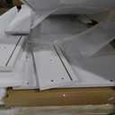 MilleLoom Vanity Desk with Stool and Charging Station, White Vanity Set with Mirror & Lights, 3 Lighting Colors, Large Makeup Table for Bedroom Dressing Room