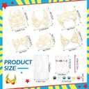 Weysat 24 Sets Color Your Own Hero Masks DIY Blank Masks Wooden Painting Craft Kits Include Beautiful Cards and Art Supplies for Boys Girls Birthday Party Graffiti Crafts Party Favors