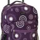Rockland Double Handle Rolling Backpack, PURPLEPEARL, One Size
