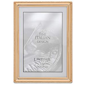 Lawrence Frames Bead Border Design, 5x7, Gold