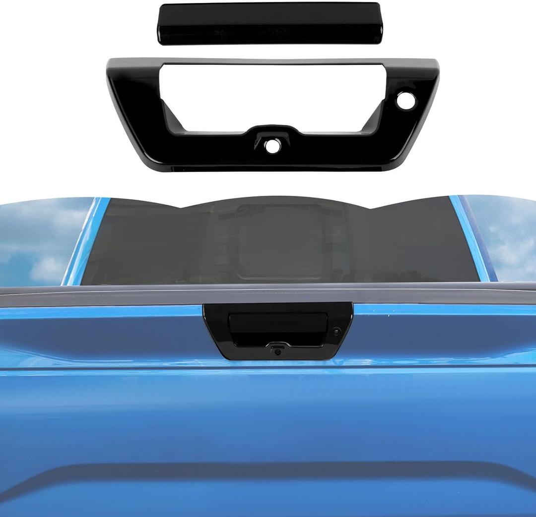 RT-TCZ Tailgate Handle Cover Rear Door Handle Cover Trim Decoration Exterior Accessories for Ford F150 2015-2020 (Black)