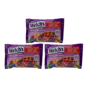 Welch's Assorted Fruit Flavored Jelly Beans, Pack of (3) 12 Ounce Bags, Snack Candy for Kids Girls Boys Teens Adults, by Frankford Candy, EXP 11/17/2025