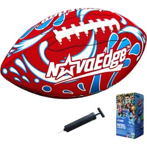 Hydro Water Football - 10.4-Inch Neoprene Pool Football for All Ages | for Water Play in Pool, Lake & Beach | Secure-Grip with Real Laces | Includes Pump | Choose 1 or 2 Ball Pack