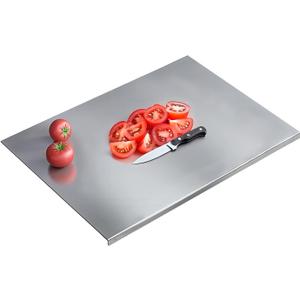 304 Stainless Steel Cutting Board – Stainless Steel Kitchen Chopping Boards Non-Slip, Dishwasher Safe – Ideal for Meat, Vegetables, Fruits, Bread & Baking – Commercial & Home Use (27.5 * 19.6in)