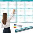32" x 48" Exellewis 2026 Wall Calendar Erasable, Wet & Dry Erase Large Laminated Annual Yearly Planner - 12 Month Horizontal/Vertical Calendar January to December for Easy Planning, Organizing
