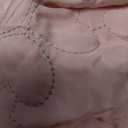 Blissful Diary Baby Car Seat Cover, Extra Large Mesh Window, Breathable Muslin Cotton, Infant Windproof Canopy-Dusty Pink