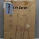 Easel for Kids,Adjustable Wooden Art Easel for Kids,114+ Art Supplies,Double Sided Magnetic Chalkboard and White Board for Kid,Drawing and Painting for Aged 2-4,5-7,8-12,2 Paper Rolls