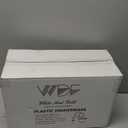 WDF Partyware 350Piece Gold Dinnerware Set for 50 Guests - Gold Plastic Plates with Disposable Cutlery Include:50Dinner Plates-50Dessert Plates-50Pre Rolled Napkins with Silverware for Valentines Day (White and Gold)