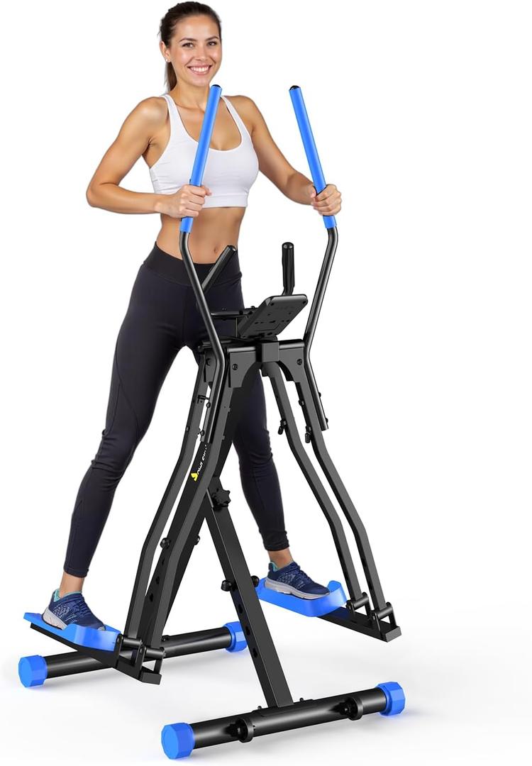 OWLSKY Air Walk Elliptical Exercise Machine for Home Gym  Full-Body Cardio Cross Trainer Glide Exercise with LCD Monitor, Device Holder, Low-Impact Workout, Full Body Fitness Equipment 400LBS