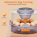 12 Egg Incubators for Hatching Eggs, Automatic Egg Turning & Humidity Control Intelligent Temp Eggs Candler for Chicken Quail Duck etc. Eggs, Suit for Beginner Backyard Hobbyist Students Education