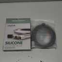 Silicone Shower Hose Extra Long,Explosion Proof Anti Winding Showerhead Hose,Used In Showerheads Spray Bidet Bathing Toilet Cleaning Flexible RV Shower Hoses Replacement (Black, 48 In)