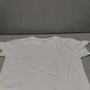Womens Summer Crop Tops Short Sleeve Round Neck T-Shirts Loose Fit Casual Blouse 2026, White Medium