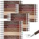 Kosiz 50 Pcs Teacher Pens Gifts Bulk Appreciation Inspirational Pens Bamboo Ballpoint Thank You Gifts for Teacher from Students Office Supplies Thanksgiving Christmas Party Favors(Multicolor)